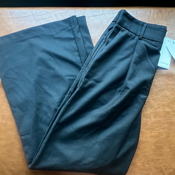 Commense Black Wide Leg Trousers - Picture 3 of 4